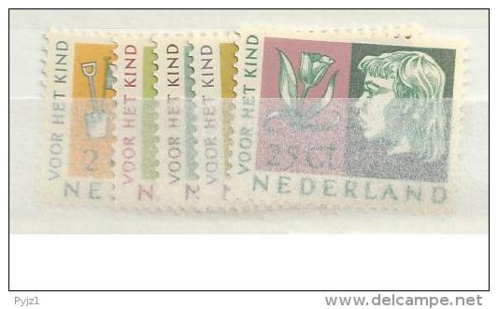 1953 MNH Nederland, Nvph 612-16, Posffris - Nuevos