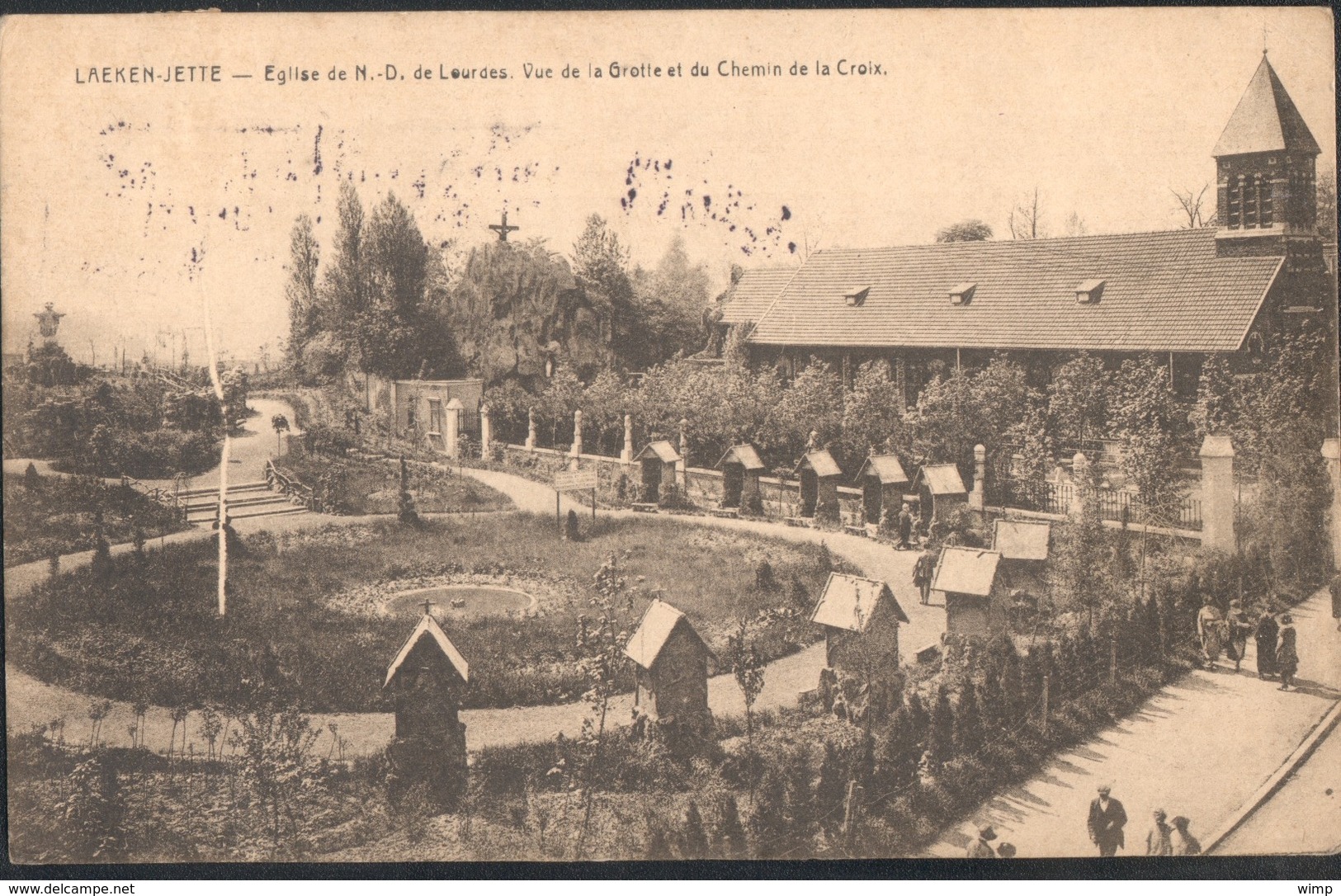 Jette : Eglise ND De Lourdes / Grotte Et Chemin De La Croix - Jette