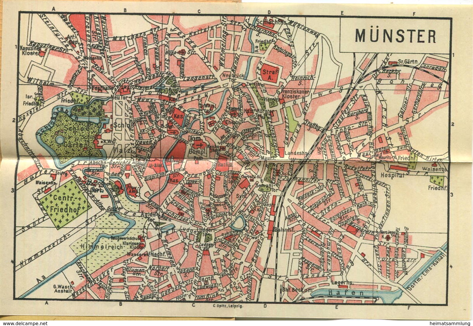 Miniatur-Bibliothek Nr. 975 - Reiseführer Münster I. W. Mit Einem Plan Von Marie Findeklee - 8cm X 12cm - 48 Seiten Ca. - Sonstige & Ohne Zuordnung