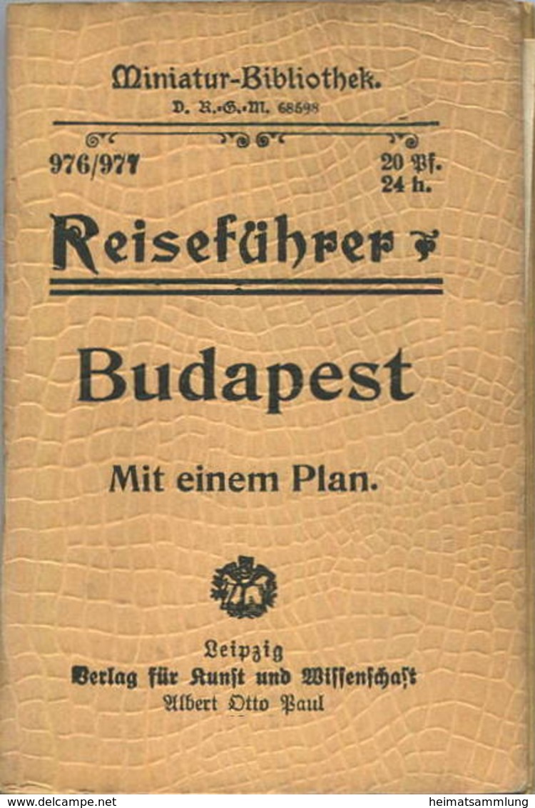 Miniatur-Bibliothek Nr. 976/977 - Reiseführer Durch Die Hauptstadt Budapest Mit Einem Plan - 8cm X 12cm - 68 Seiten Ca. - Autres & Non Classés