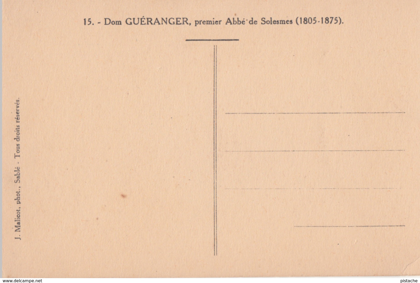 72 Sarthe - Dom Guéranger - Premier Abbé De Solesmes - Good Condition - Religion - See 2 Scans - Solesmes