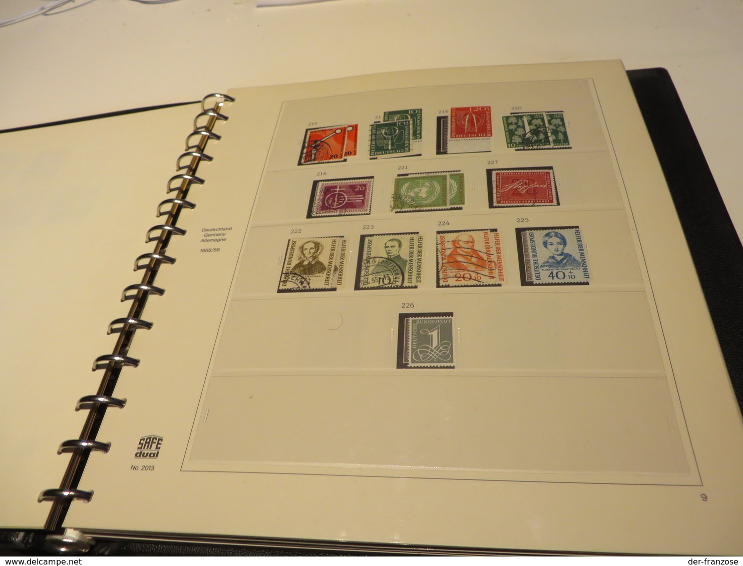 DEUTSCHLAND 1949 bis 1969 Posten o /    ** /  MARKEN auf SAFE-dual - VORDRUCKSEITEN im BINDER