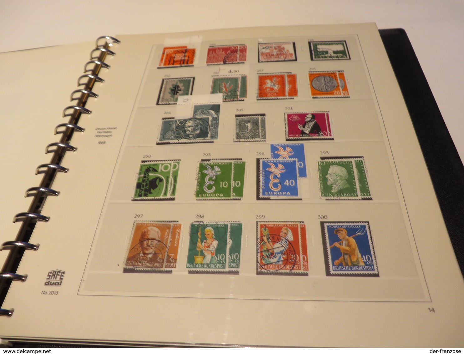 DEUTSCHLAND 1949 bis 1969 Posten o /    ** /  MARKEN auf SAFE-dual - VORDRUCKSEITEN im BINDER