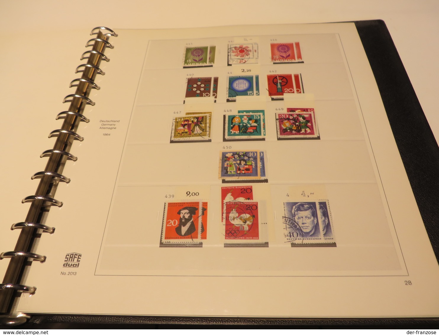 DEUTSCHLAND 1949 bis 1969 Posten o /    ** /  MARKEN auf SAFE-dual - VORDRUCKSEITEN im BINDER