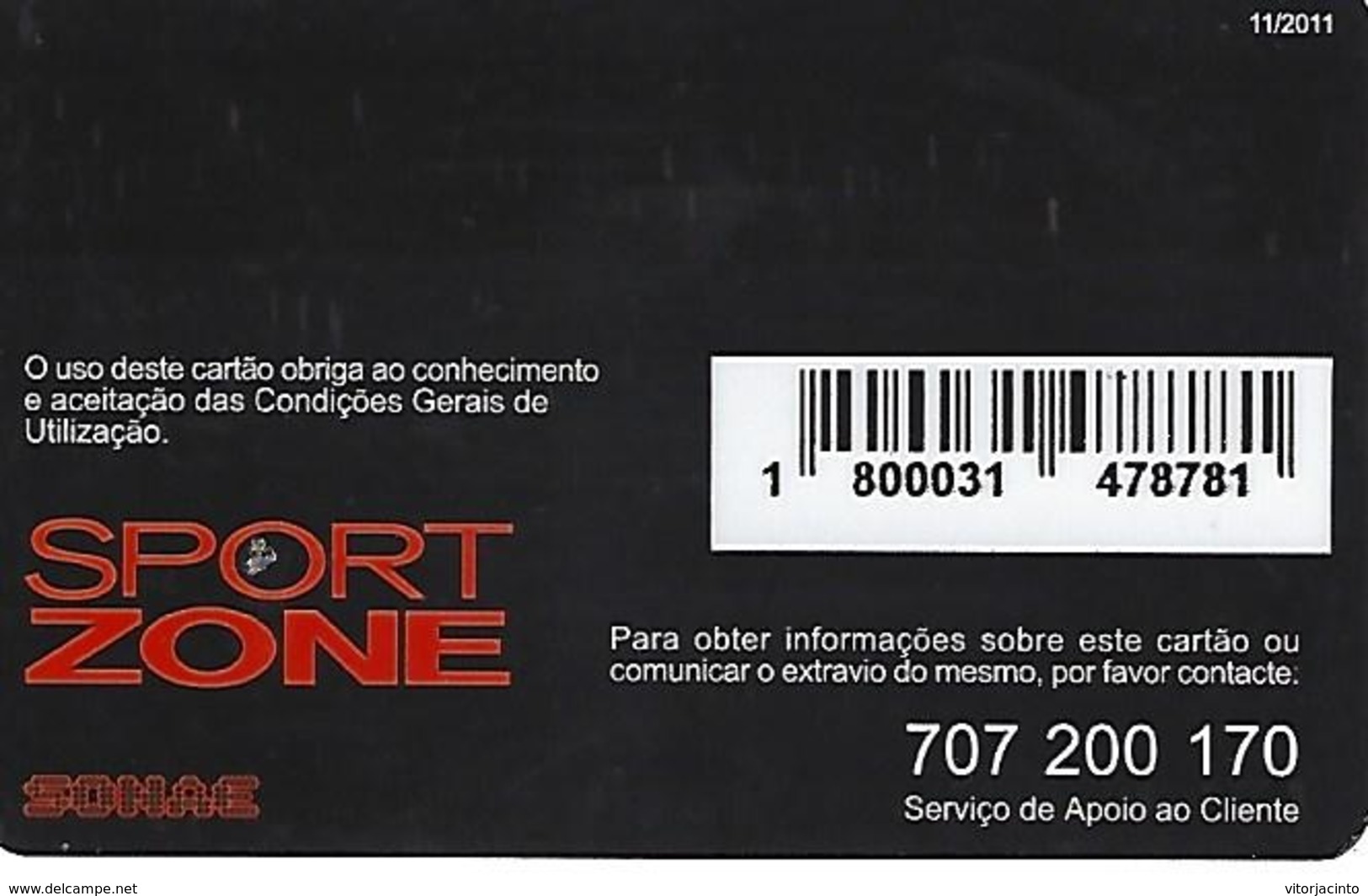 Sport Zone - Customer Loyalty Card - Portugal - Autres & Non Classés