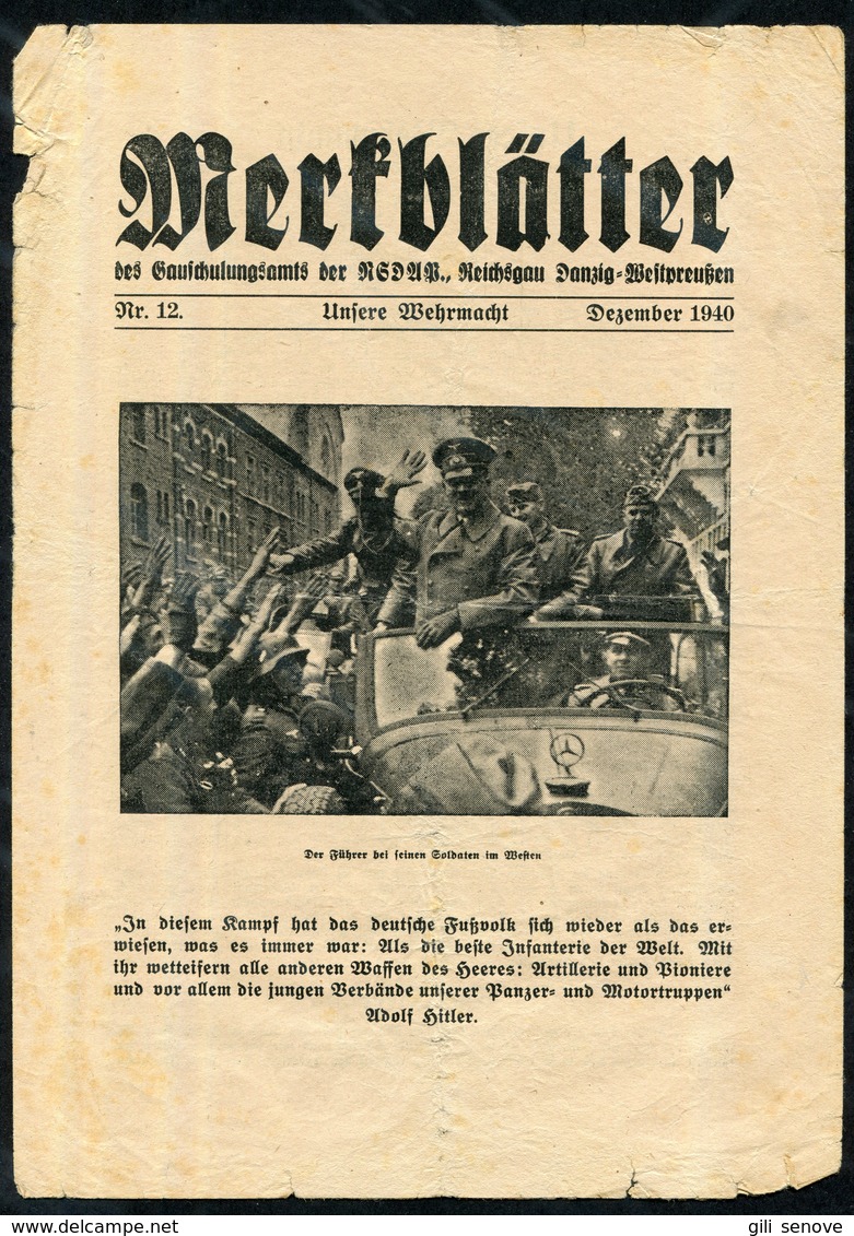 Merkblätter No 12 / Germany WWII / December 1940 - German