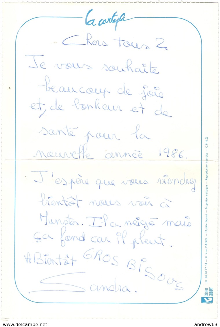 FRANCIA - France - 1986 - 2,20 Liberté De Gandon + Flamme Munster Vacances Heureuses Toutes Saisons - Carte Lettre Bonne - Nouvel An