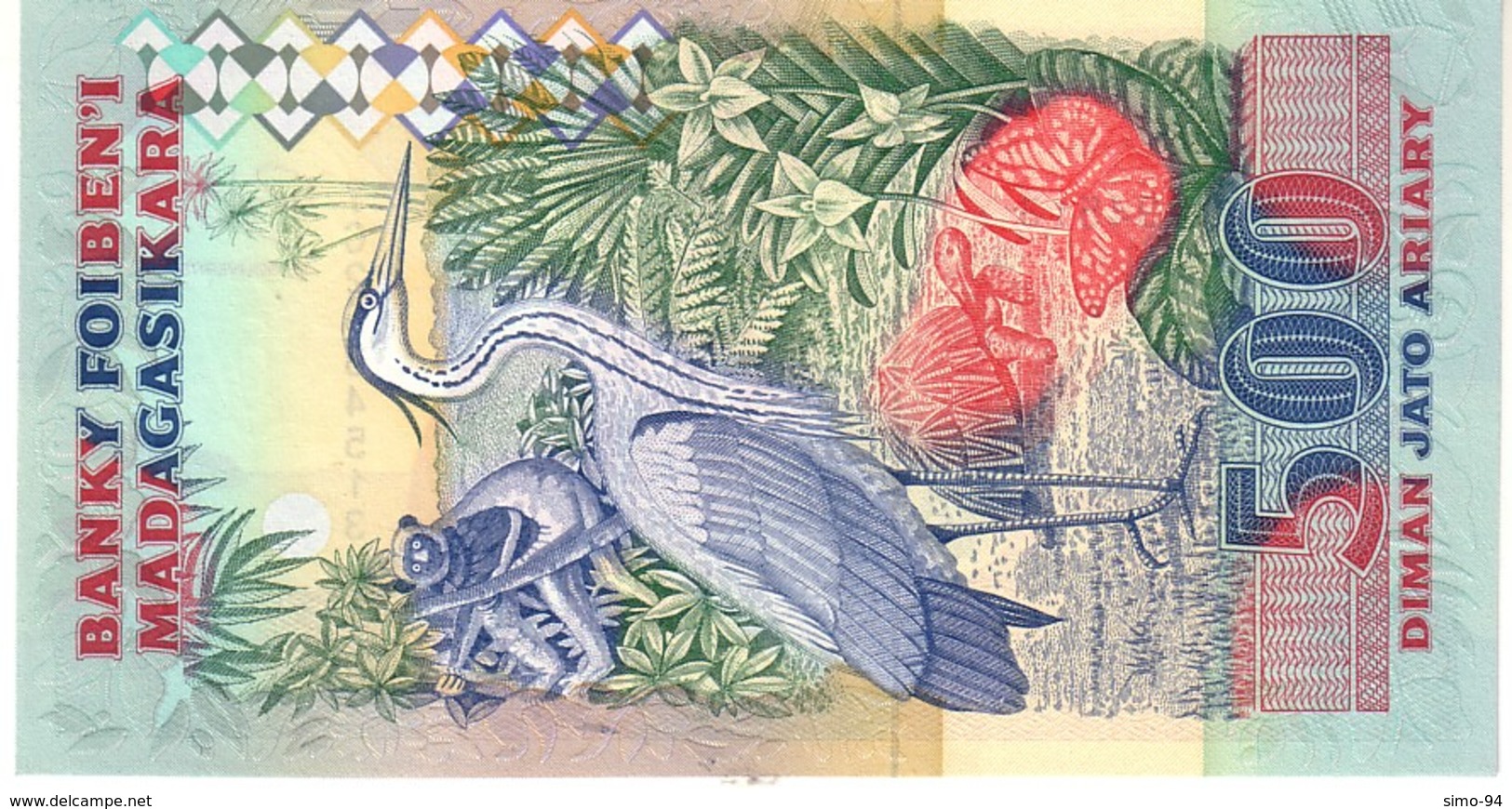 Madagascar P.72 2500  Francs  1993 Unc - Madagascar