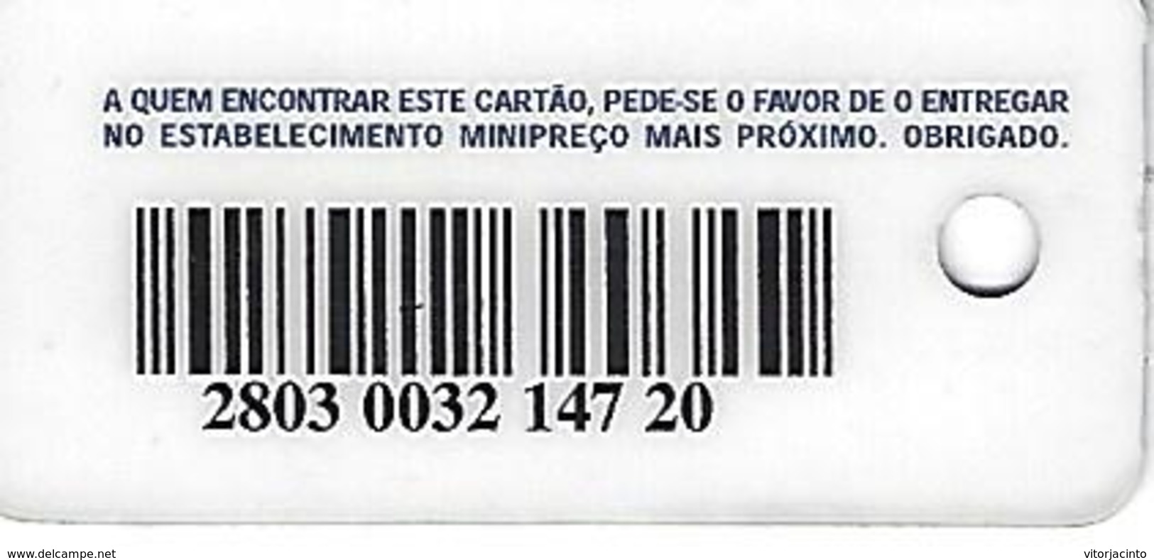 Mini Preço Supermarket - Customer Loyalty Mini Card - Portugal - Autres & Non Classés