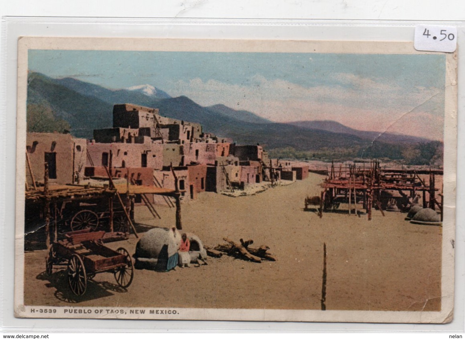 PUEBLO OF TAOS-NEW MEXICO- VIAGGIATA-1928 - Santa Fe