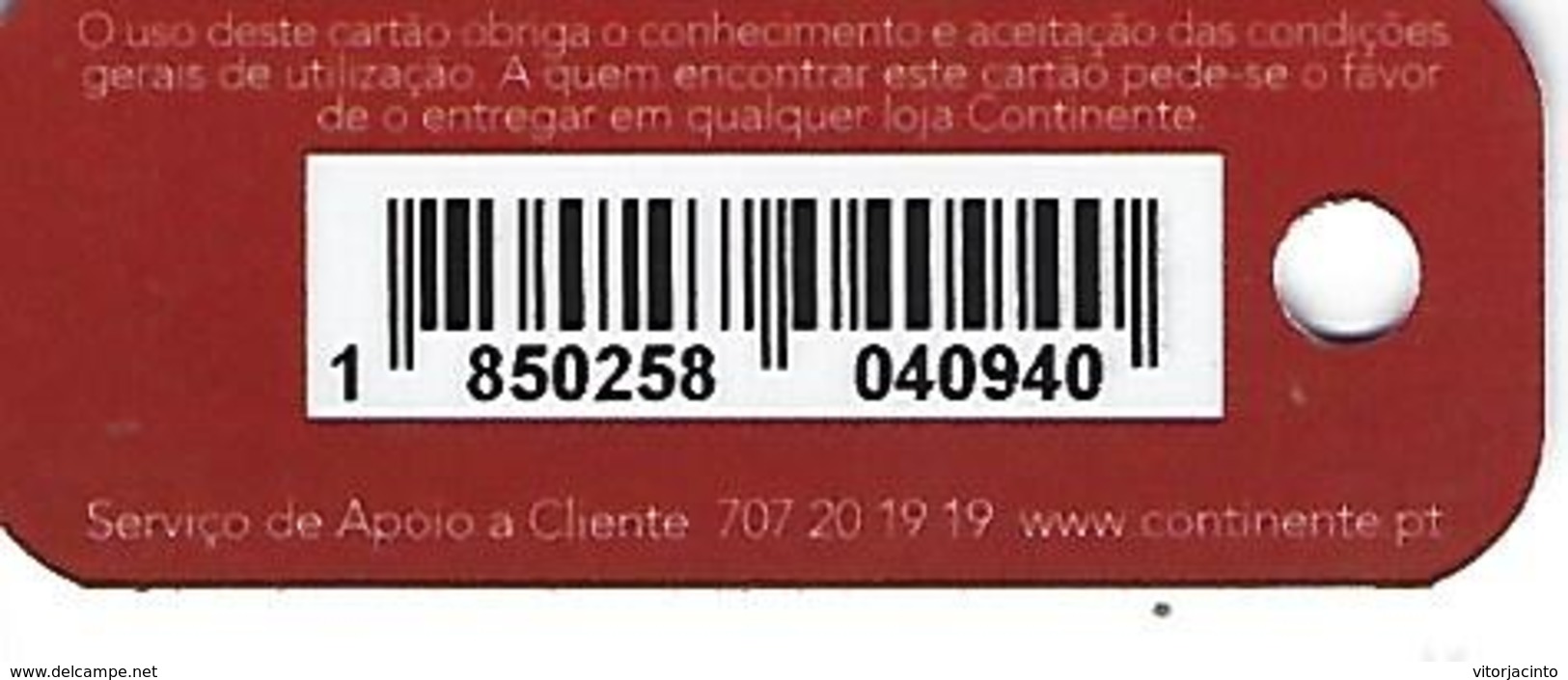 Continente Hiper Supermarket - Customer Loyalty Mini Card - Portugal - Autres & Non Classés