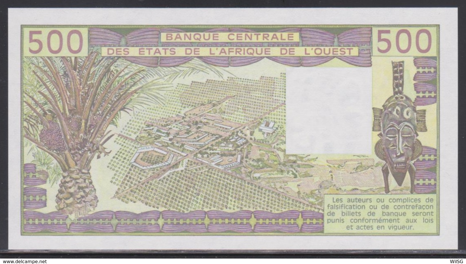 West Africa 500 Francs 1988 K (Senegal) UNC - États D'Afrique De L'Ouest