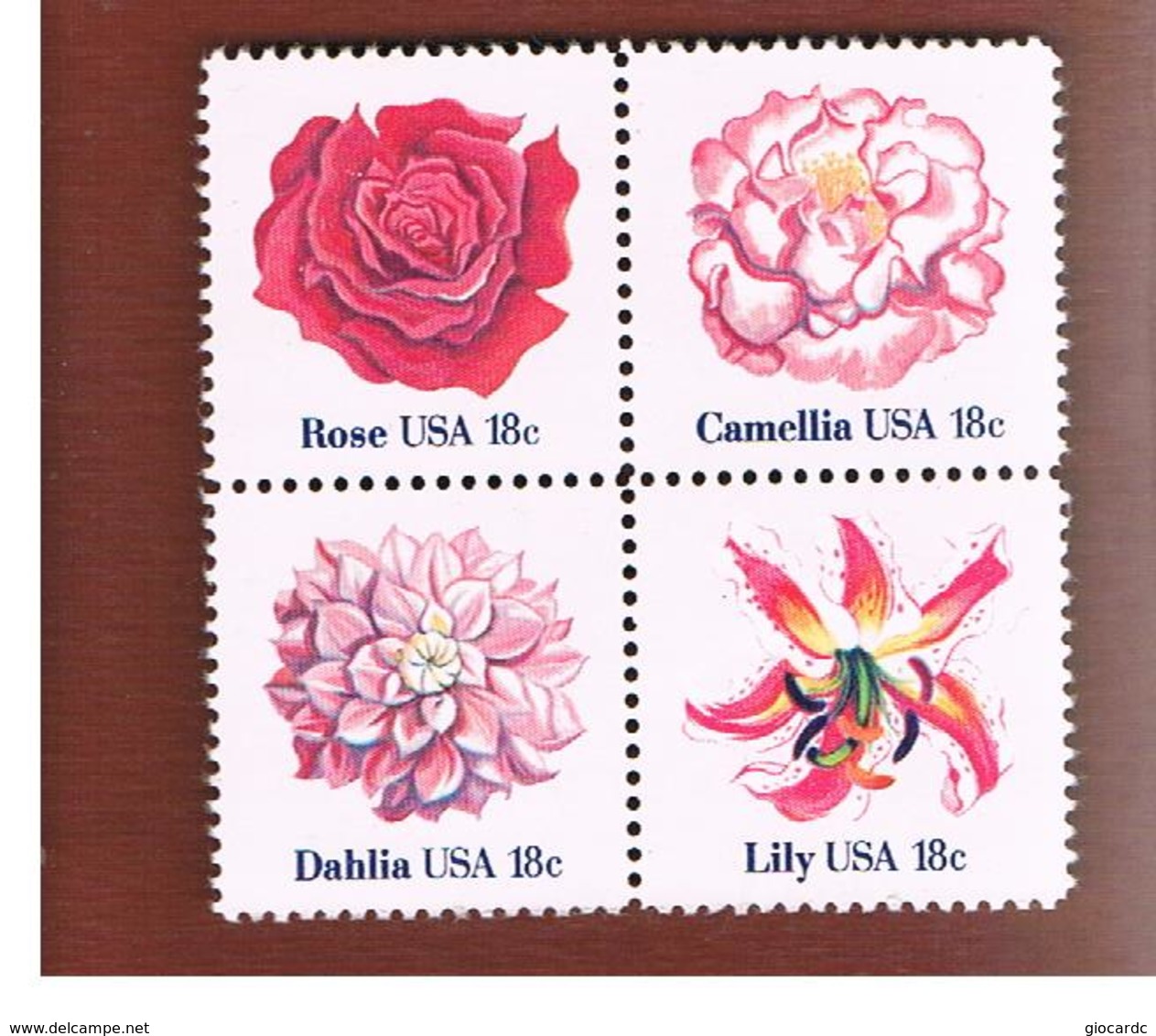 STATI UNITI (U.S.A.) -   SG 1846.1849  -   1981 FLOWERS (COMPLET SET OF 4 SE-TENANT)  - MINT** - Nuovi