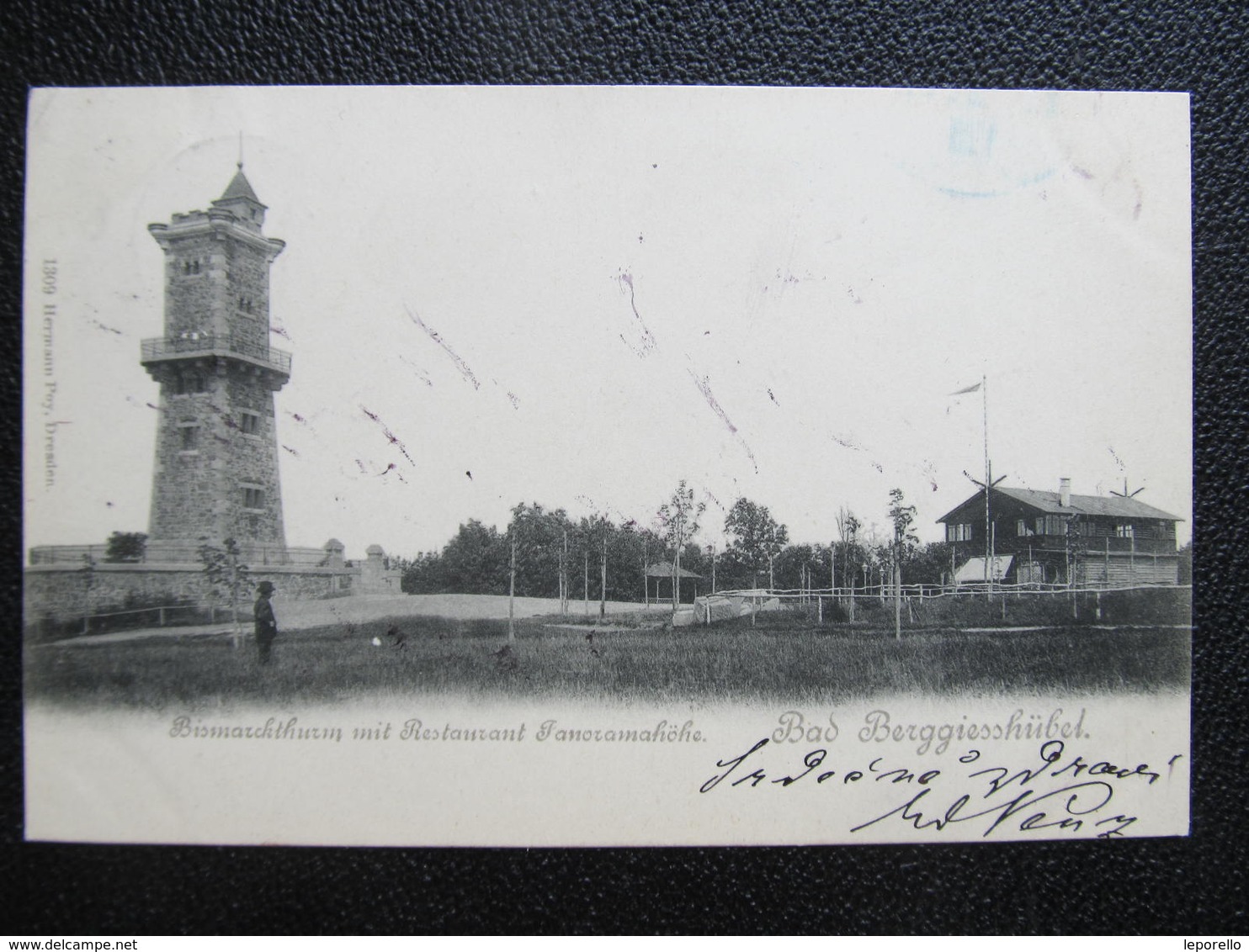 AK BAD BERGGIESSHÜBEL Bismarckturm 1903//  D*32383 - Bad Gottleuba-Berggiesshuebel