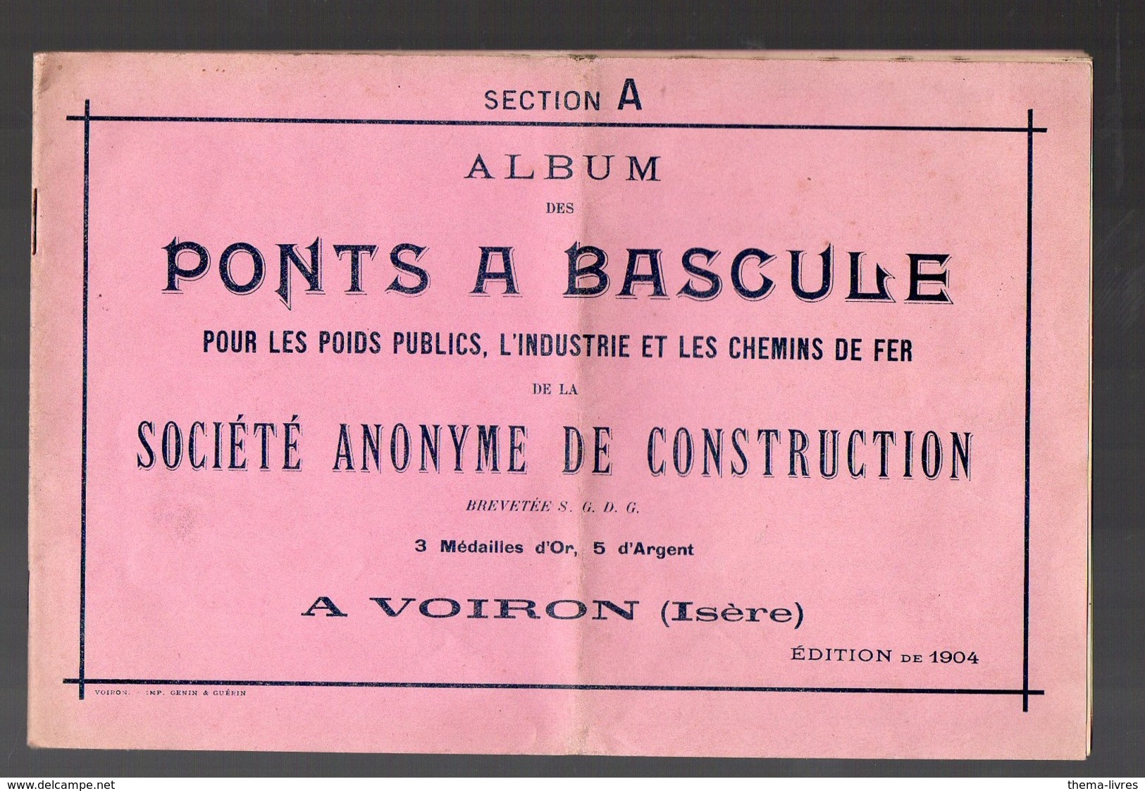 Voiron (38 Isère) Album Des PONT A BASCULE 1914 (PPP8840) - Publicités