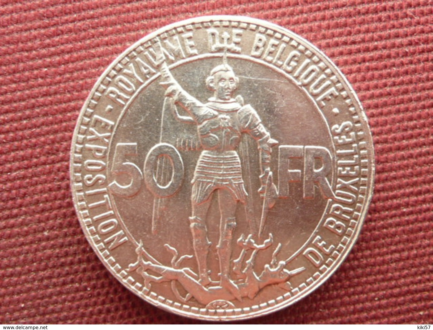 BELGIQUE Superbe Monnaie De 50 Frs 1935 Centenaire Des Chemins De Fer RARE - 50 Frank