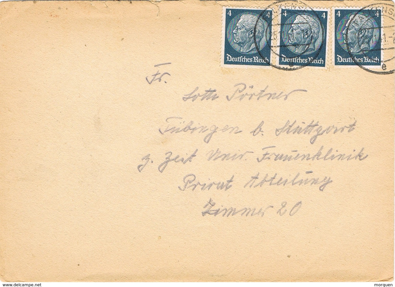 29024. Carta FALKENSEE (Alemania Reich) 1941. Hindenburg Stamp - Cartas & Documentos