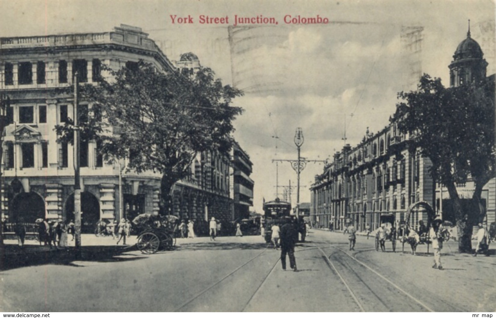 301 - 1929 Sri Lanka Colombo York Street Junction - TRAVELLED - Sri Lanka (Ceylon)