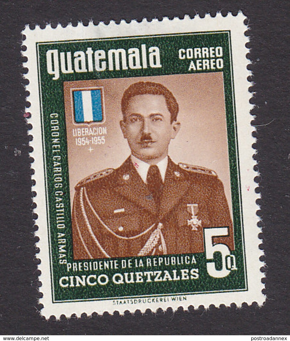 Guatemala, Scott #C218, Mint Hinged, Armas, Issued 1956 - Guatemala