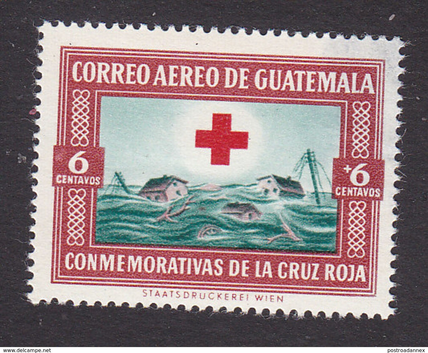 Guatemala, Scott #CB16, Mint Hinged, Wounded Man, Issued 1960 - Guatemala