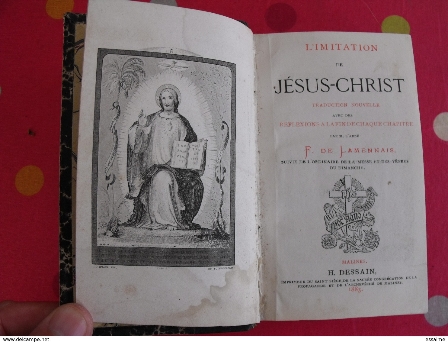 L'imitation De Jésus-christ. De Lamennais. Dessain, Malines 1883 - 1801-1900