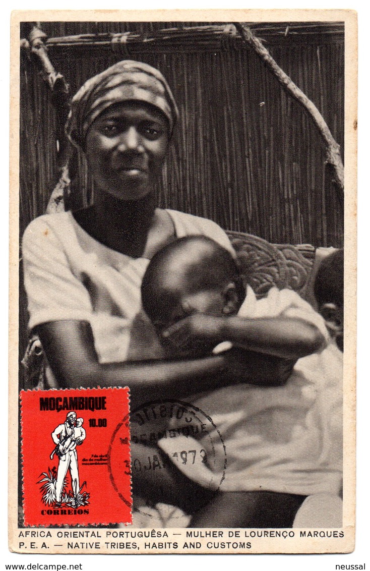 Tarjeta Postal Circulada Native Tribes. Mozambique. - Mozambique