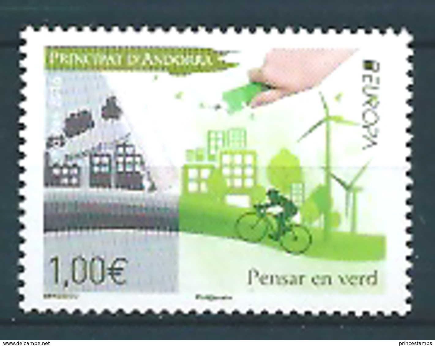 Andorra Fr. (2016) - Set -  /  Europa CEPT Europe - Velo - Moulins - Windmills - Bicycle - 2016