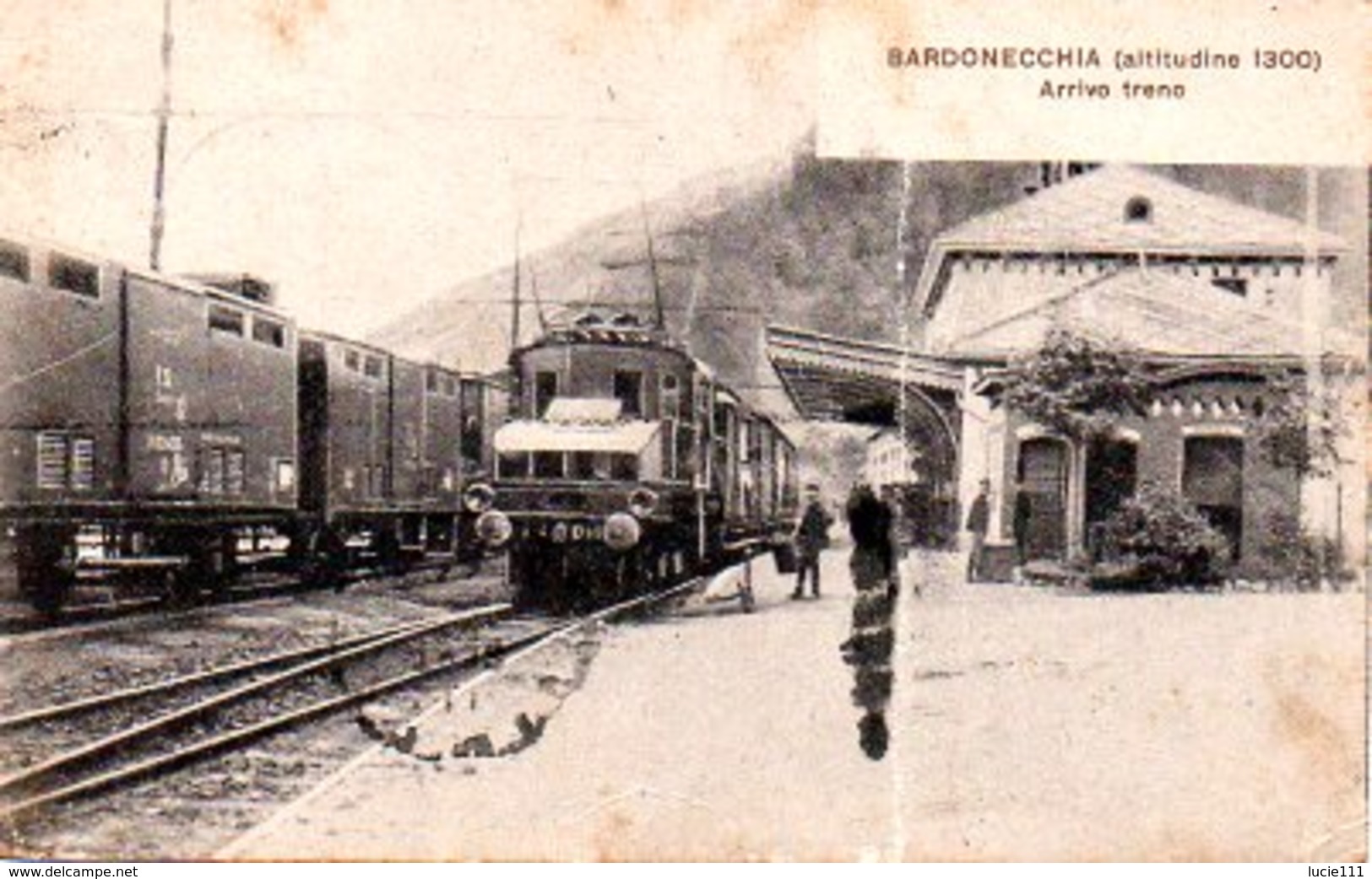 Bardonecchia Arrivo Treno ( La Carte à été Légèrement Pliée) - Autres & Non Classés