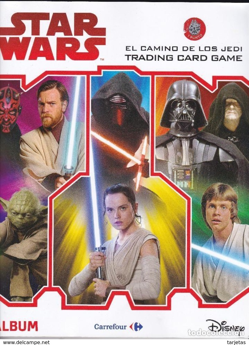 ALBUM COMPLETO CON 118 CROMOS DE STAR WARS DE CARREFOUR (LA GUERRA DE LAS GALAXIAS) - Star Wars