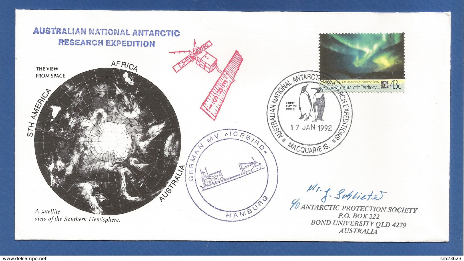 Schiffspost , Australian National Antarctic Research Expedition - Brief - Post