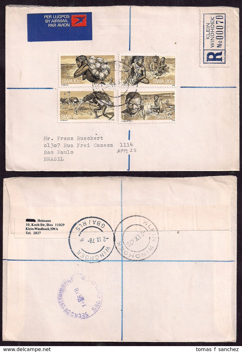 Swaziland - Lettre - Envoyé Au Brésil Avec Réception à Sao Pablo - Swaziland (1968-...)