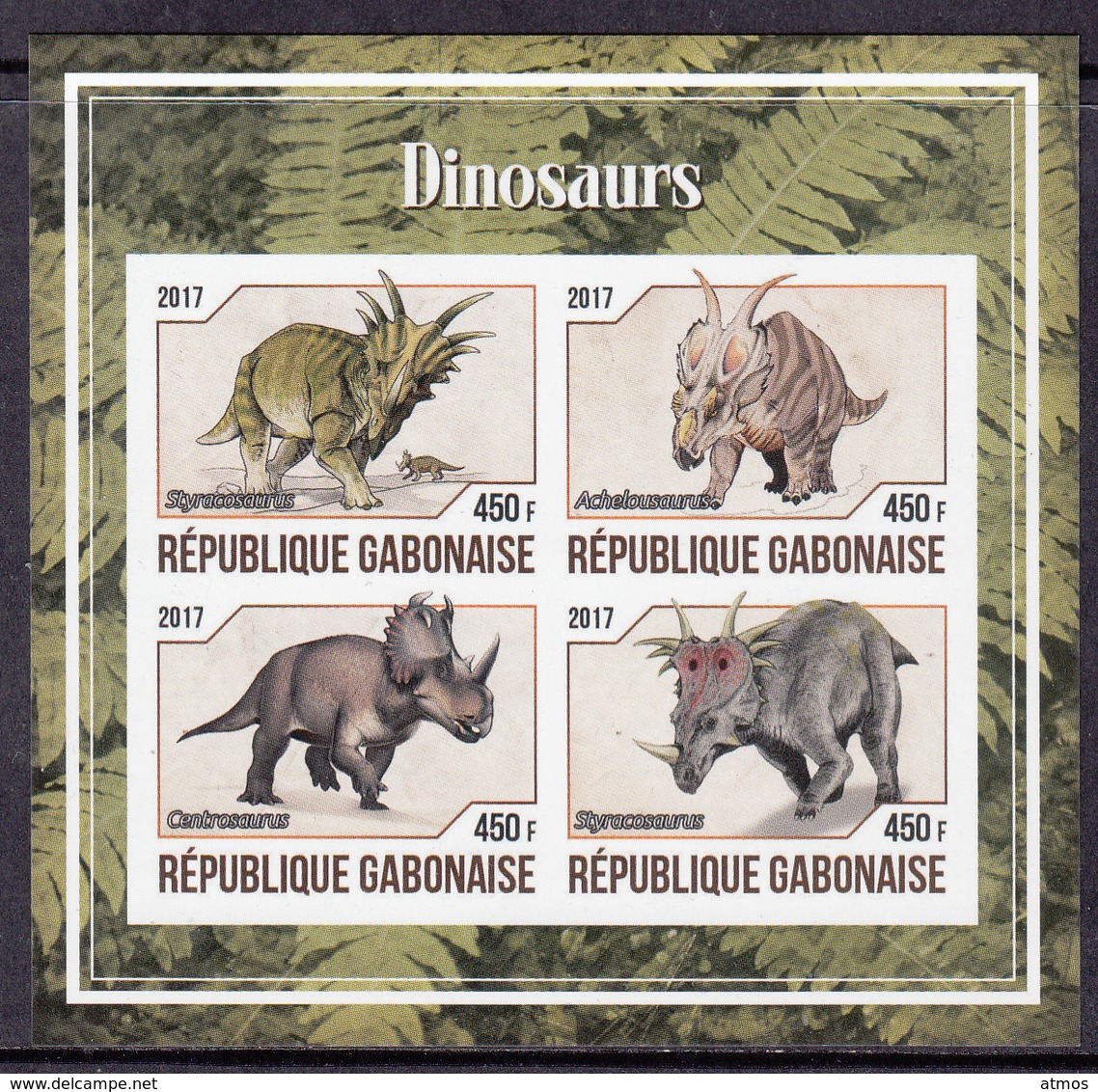 Gabon MNH Dinosaurs Sheets Are Clean, No Gum Private Issue! - Prehistorisch