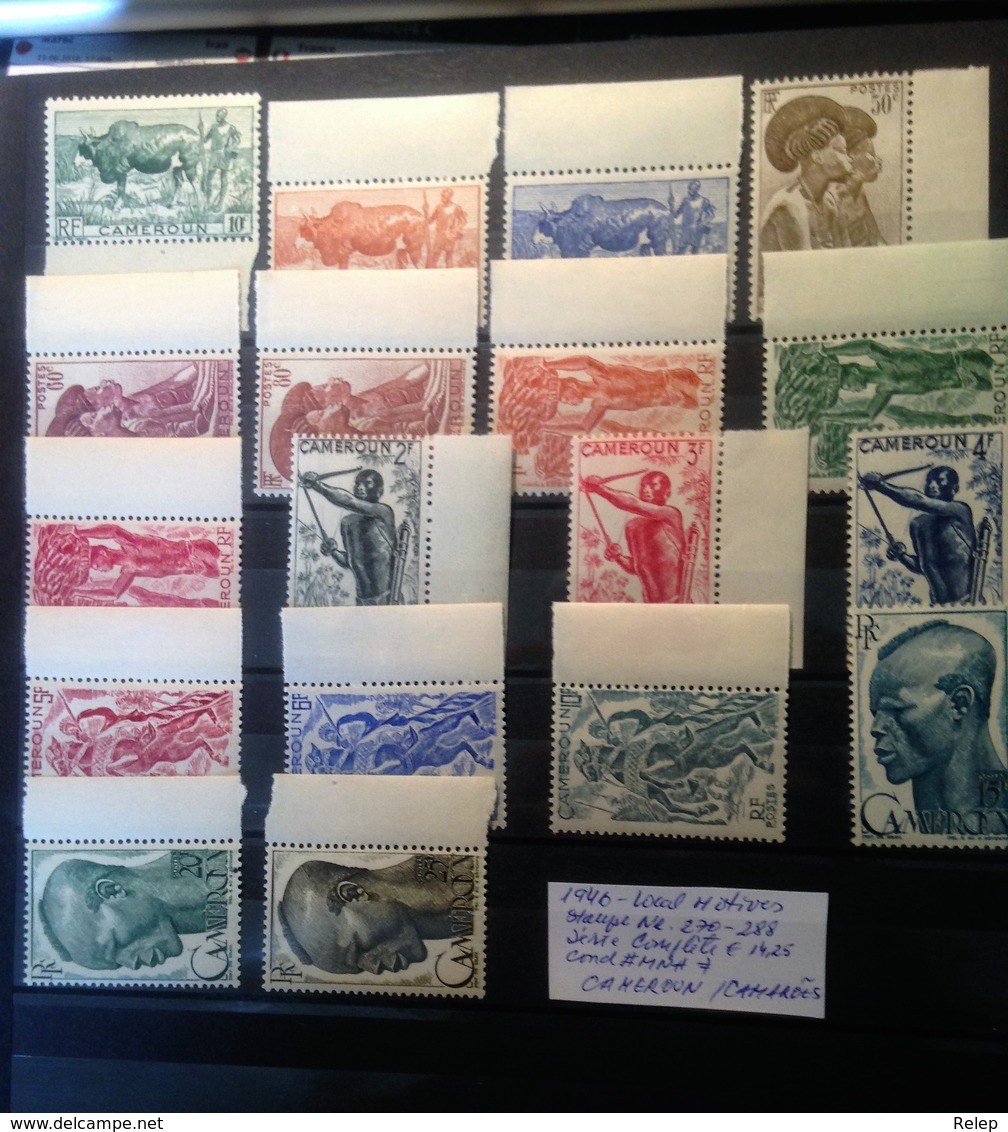 Cameroun  1946 - Local Motives # MNH #  Complete Set 18 Val. - Nuevos