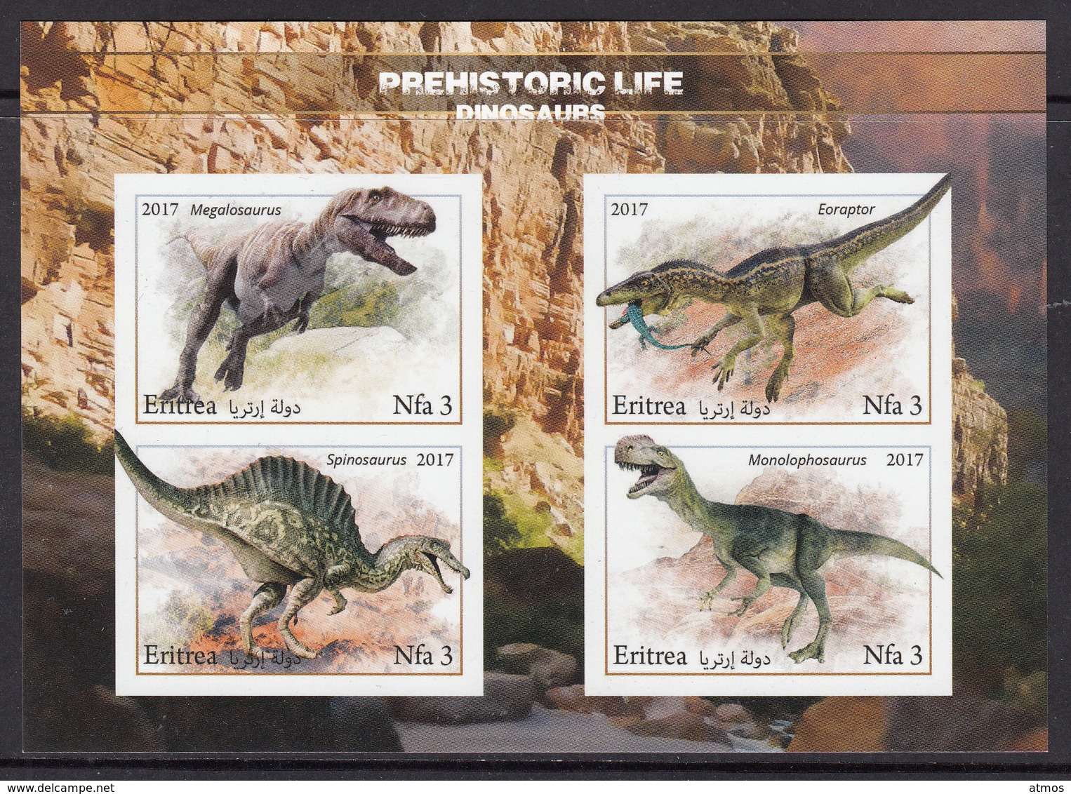 Eritrea MNH Dinosaurs Sheets Are Clean, No Gum Private Issue! - Prehistorisch