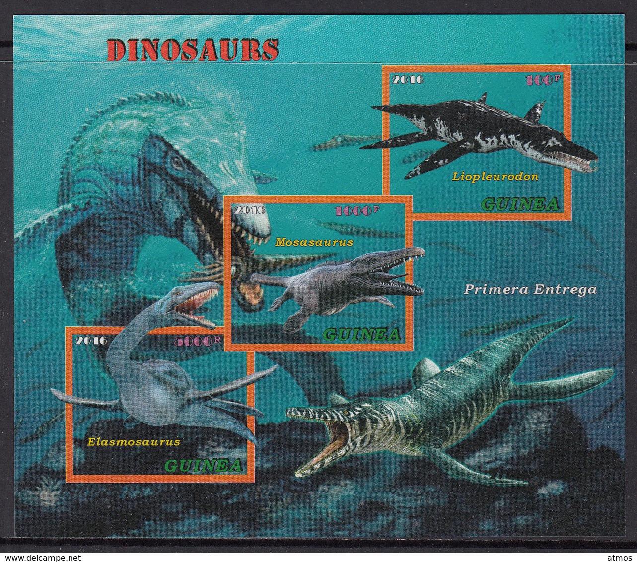 Guinea MNH Dinosaurs Sheets Are Clean, No Gum Private Issue! - Prehistorisch