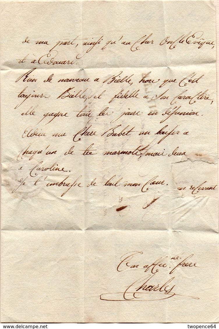 20 - REGNO DI SARDEGNA - LETTERA PREFILATELICA "107 BIELLE" 1817 - 1. ...-1850 Prefilatelia