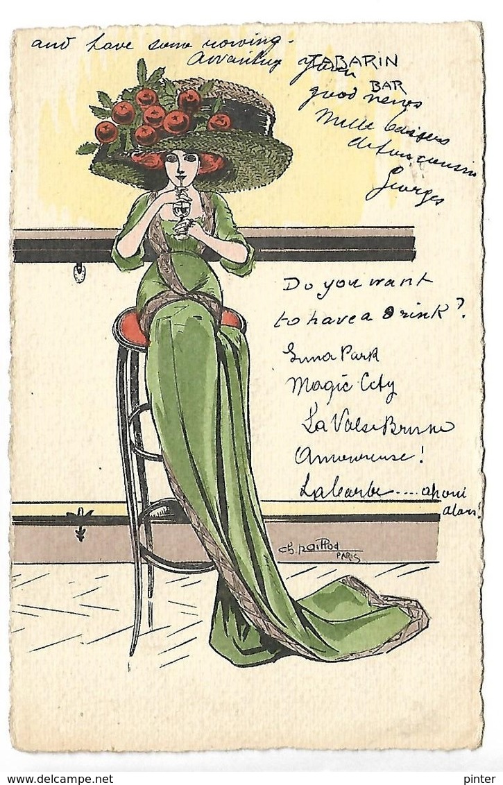 Tabarin, Bar - FEMME - Illustrateur Charles NAILLOD - Naillod
