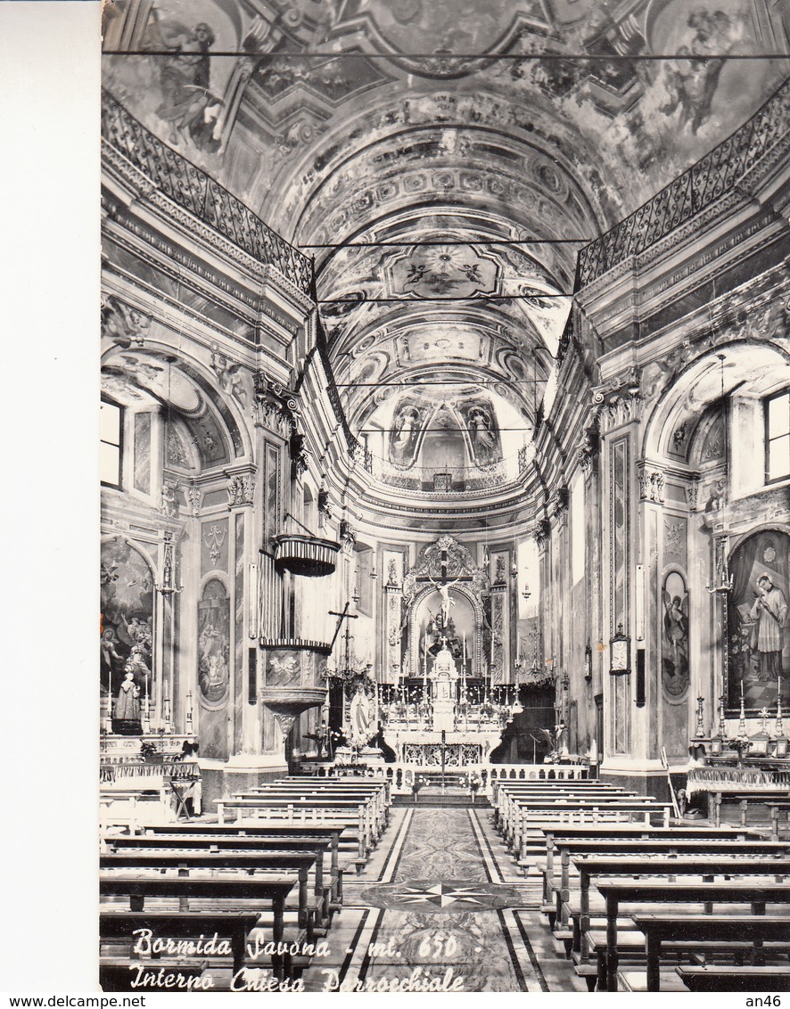 Bormida Savona-Interno Chiesa Parrocchiale-Originale D'Epoca Al100%-an - Savona