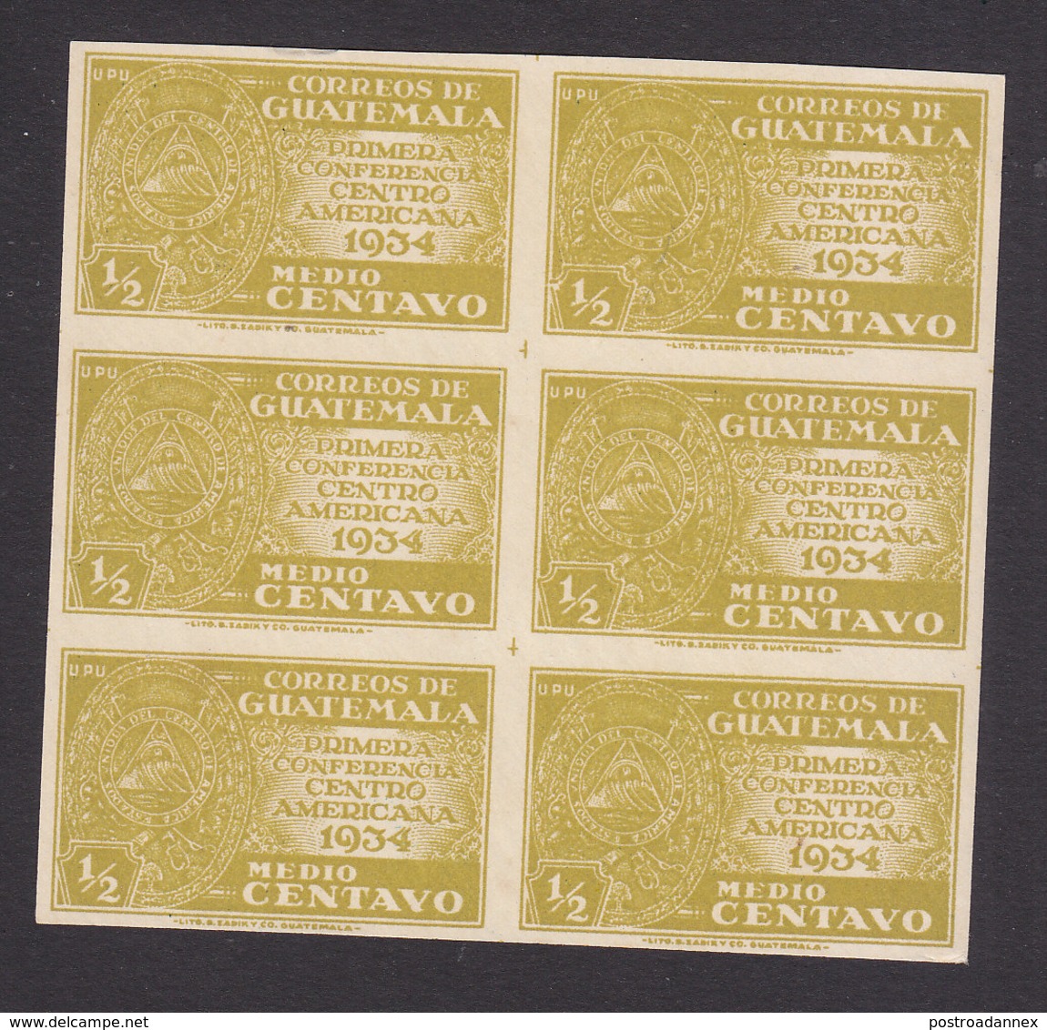 Guatemala, Scott #Not Listed, Mint Never Hinged, Conference For Central American Union, Issued 1934 - Guatemala