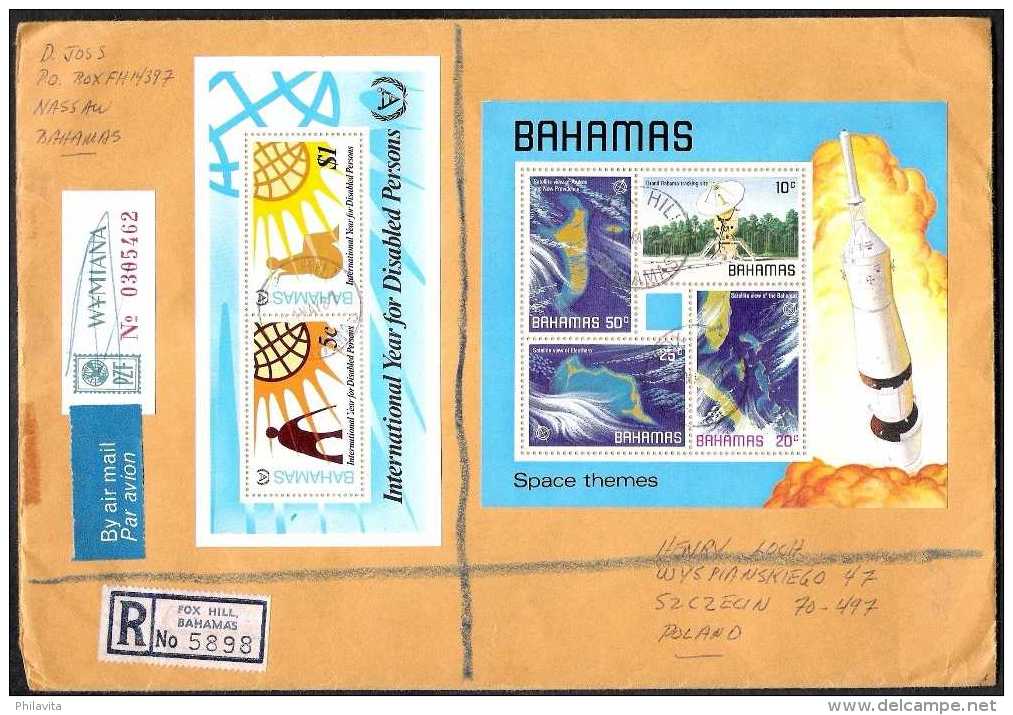 1981 Bahamas - Registered Cover With Mi MS  B 31 + B 32  (xdr) - Bahamas (1973-...)