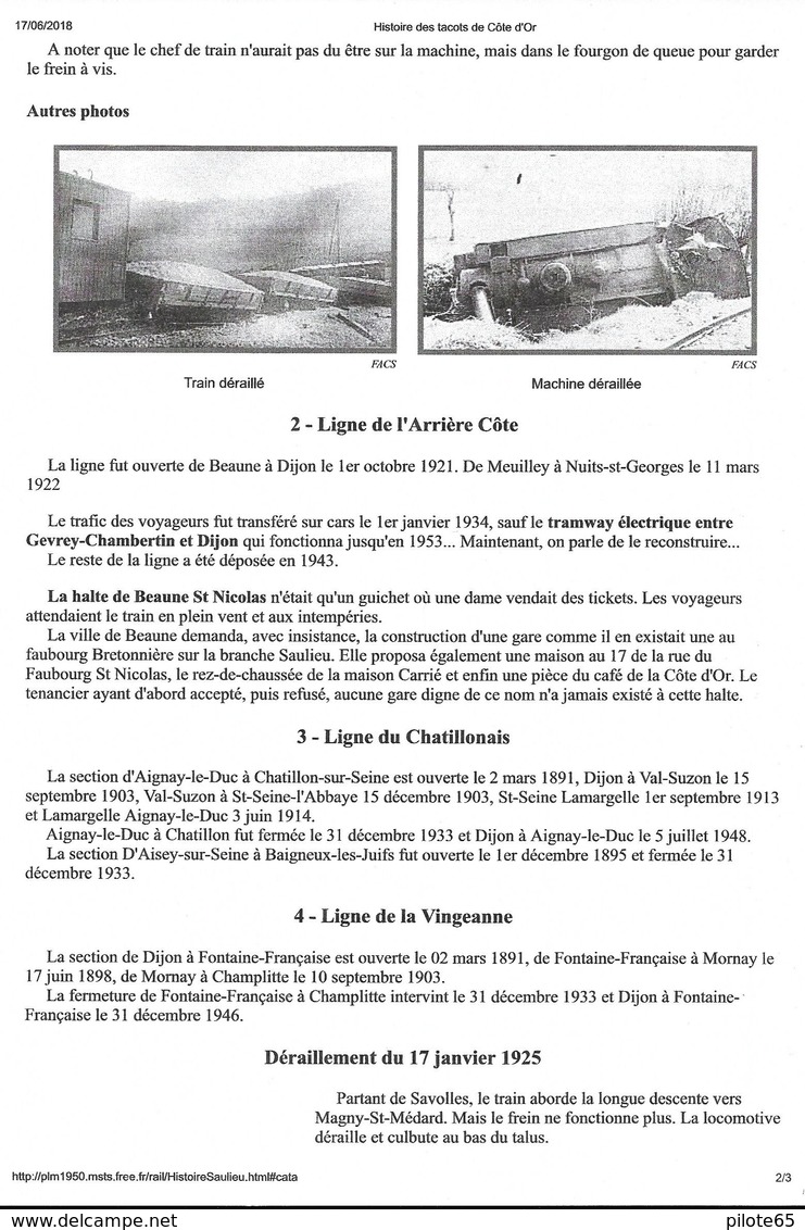 COTE D' OR - NAVILLY MANDELOT / RARE ET INEDITE PAIRE DE 2 PHOTOS / LA CATASTROPHE DU 12 MARS 1936 / TACOT / TRAIN/