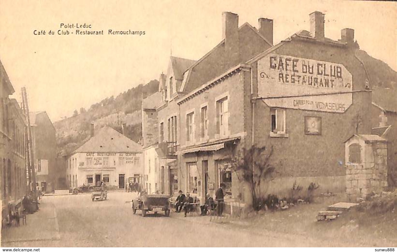 Remouchamps - Café Restaurant Polet Leduc Café Du Club (animée, Oldtimer, Autos En Location, Desaix) - Aywaille