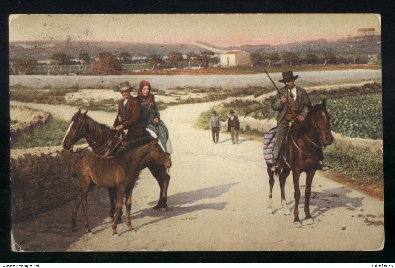 PORTO TORRES - SASSARI  - 1922 - COSTUMI DI PROPRIETARI DI TANCHE - BELLA ANIMAZIONE! - Sassari