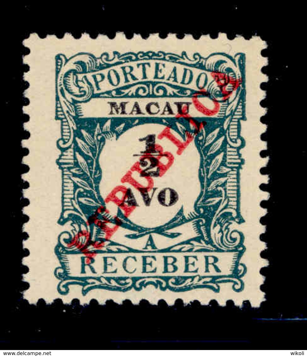 ! ! Macau - 1911 Postage Due 1/2 A - Af. P 12 - MH - Timbres-taxe
