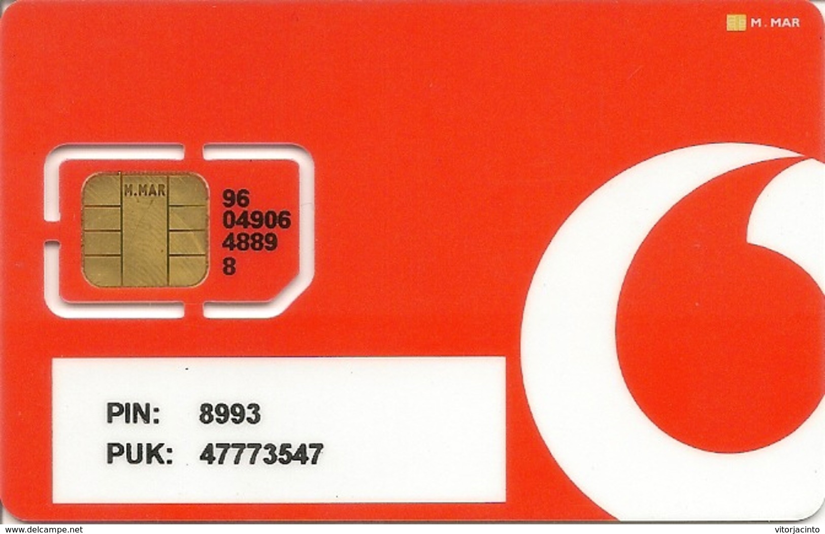 Mobile Phonecard Vodafone (M.MAR) - Portugal (NOT USED) - Portugal