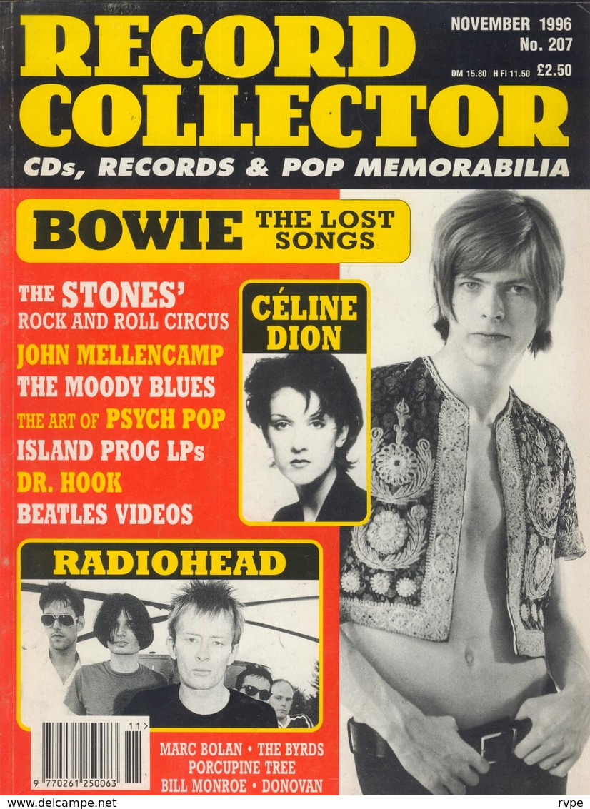 REVUE ANGLAISE RECORD COLLECTOR N° 207  De 1996 : BOWIE    ETC ........... - Objets Dérivés