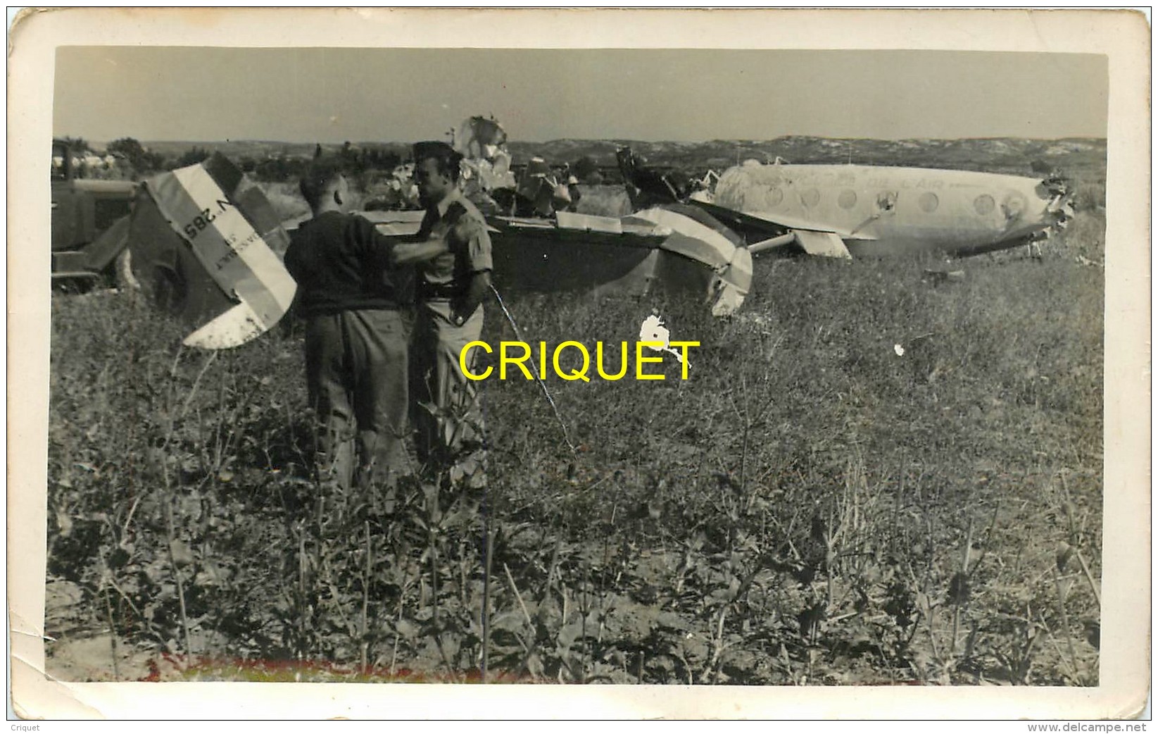 Aviation, Photo N° 3 D'un Accident D'avion Dassault 311 ( N° 285 ) De L'Ecole De L'Air Militaire, Rare Document - Ongevalen