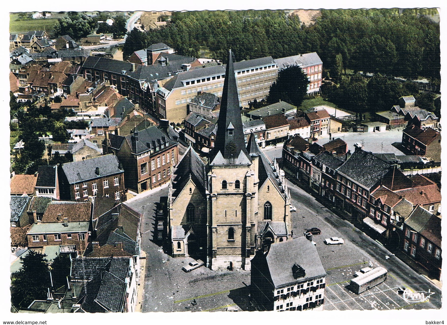 Bilzen - Luchtopname - Panorama Met Marktplein - Bilzen