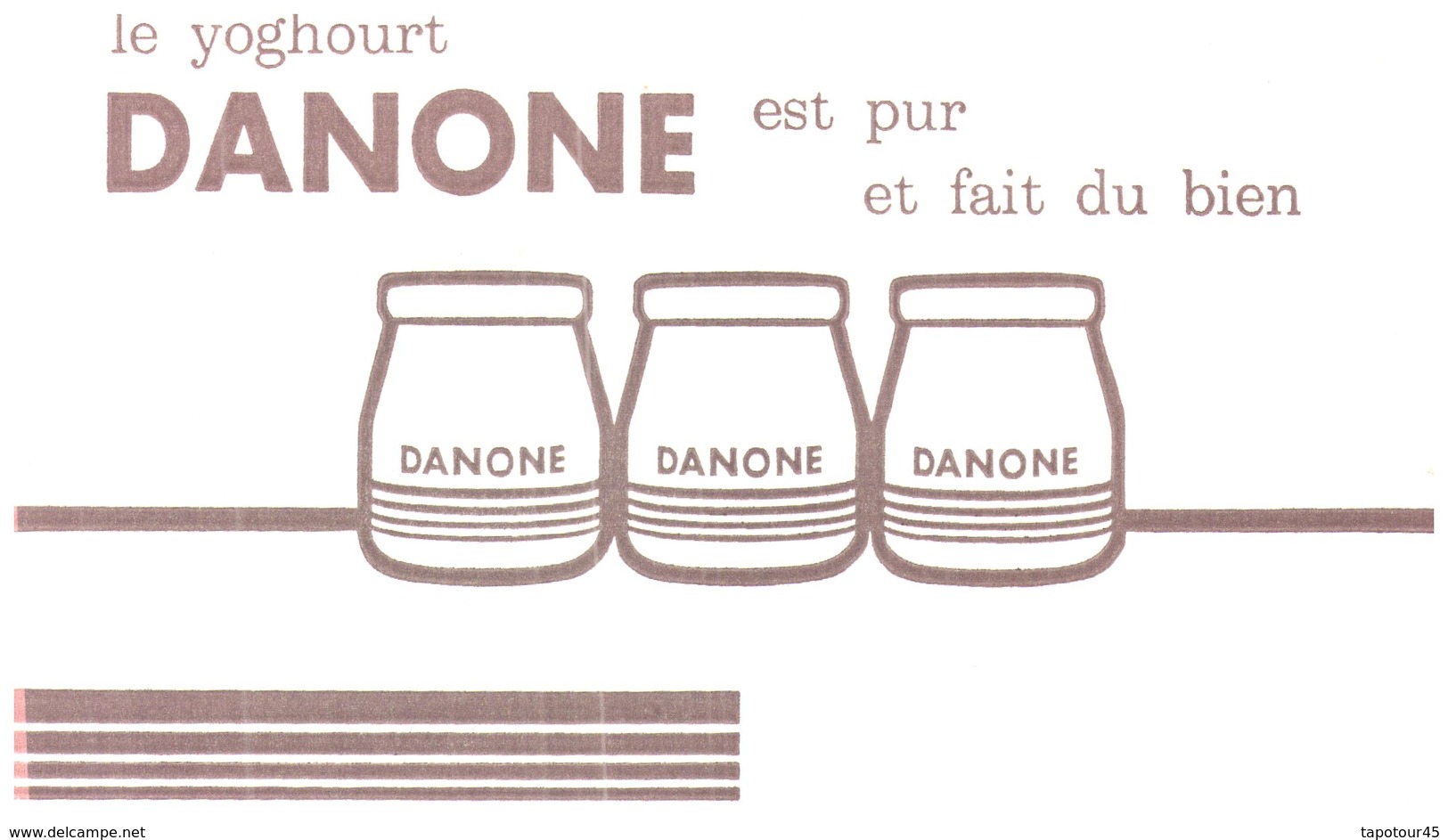 Y D/Buvard  Yoghourt Danone  (Format 21 X 12.5) (N= 3) - Produits Laitiers