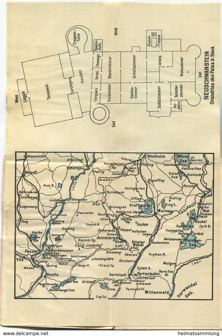 Miniatur-Bibliothek Nr. 983/984 - Reiseführer Die Bayrischen Königsschlösser Und Ihre Nähere Umgebung Mit Einer Karte - - Other & Unclassified